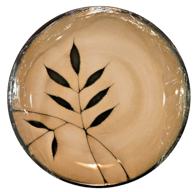 Juego de 6 platos de cena de gres Gibson Elite marrón y marrón oscuro - 8 pulgadas Foto 1 de 4