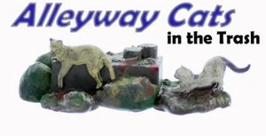O Scale CATS in the Trash 2 Alleyway Cats and Trash SET Finished 1/48 - Picture 1 of 1