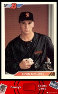 1992 Bowman #616 Kevin McGehee San Francisco Giants Baseball Card