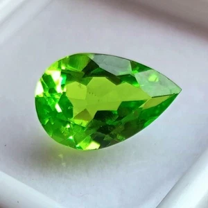 Piedra preciosa de belleza peridoto verde natural de Afganistán corte de pera 10 quilates certificado A+++ - Imagen 1 de 9