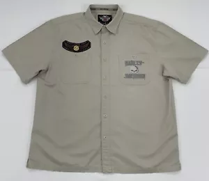Harley-Davidson Men’s XL Embroidered Skull Owners Group 25 Patch Garage Shirt - Picture 1 of 7