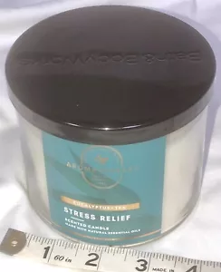 VELA DE ALIVIO DEL ESTRÉS TÉ DE EUCALIPTO 3 MECHAS 14,5 OZ BAÑO CUERPO FUNCIONA AROMATERAPIA - Imagen 1 de 6