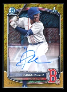 D'Angelo Ortiz 2025 Bowman Cromo 1° AUTO Oro Shimmer /50 #CPADO RC - Foto 1 di 2