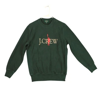 J. Sudadera Pullover Crew Bordado Logo Manga Larga Hombre Talla XS Verde Foto 1 de 4