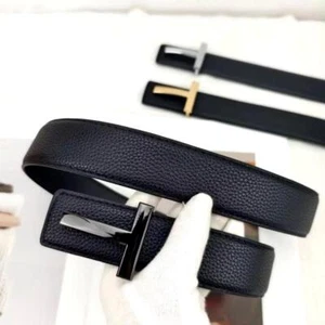 Ceinture en T créateur de luxe 2025 hommes femmes boucle en T sangle de taille pour jeans - Photo 1/35