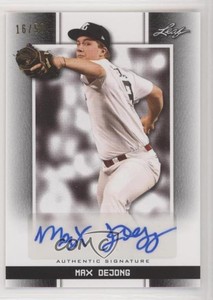 2019 Leaf Perfect Game National Showcase Auto Black /50 Max DeJong #BA-MD1 Auto