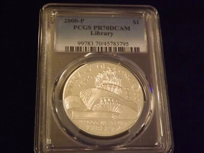 2000-P $1    Library        PCGS PR 70 DCAM - Image 1 of 2