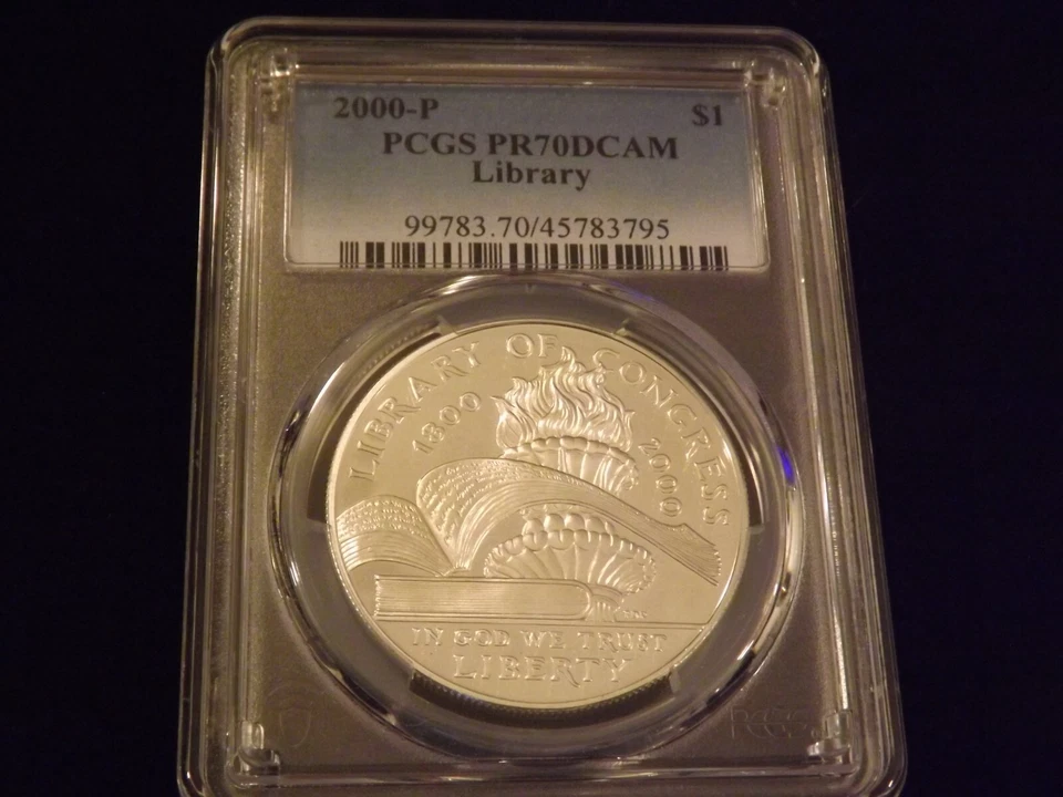 2000-P $1    Library        PCGS PR 70 DCAM - Image 1 of 2