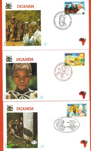 1993-3 Fdcs 1°Jour Vatican-Voyage du Pape-Jean-Paul II-Ouganda - Imagen 1 de 1