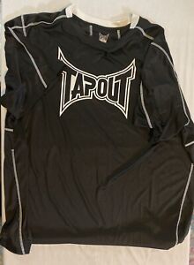 Tapout Logo T Shirt Mens 2XL Black Short Sleeve Gym Training  Adult XXL