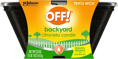 Backyard Citronella Scented Candle, Triple Wick, Ambiance Enhancing Centerpiece, - Image 1 of 4