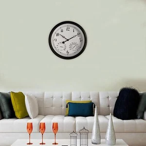 Orologio da parete per esterni Termometro Igrometro Orologio da giardino - Foto 1 di 12