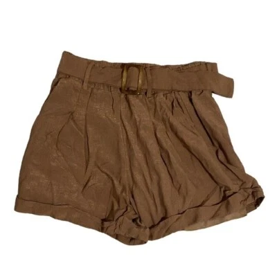 Pantalones Cortos Altar’d State Brillo Cinturón Marrón Bolsa de Papel - Talla XS Foto 1 de 3