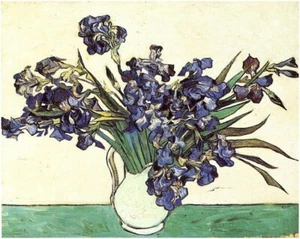 Vaso natura morta con iride di Van Gogh riproduzione pittura ad olio fatta a mano VVG124 - Foto 1 di 1