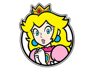 #1895 Princess Peach Paper Mario Mushroom Kingdom Waterproof Vinyl Sticker Car - Picture 1 of 1