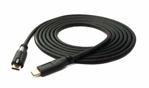 Câble USB 3.1 2m Type C Mâle vers Mâle Vis Adaptateur en Noir - Photo 1/4