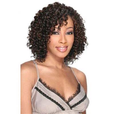 MilkyWay Que Cabello Humano Tejido Corto 4 Paquete + Cierre - PROFUNDO AL AGUA 5 PIEZAS Foto 1 de 3