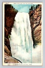 Yellowstone National Park, Great Falls, Series #4284 Vintage Postcard