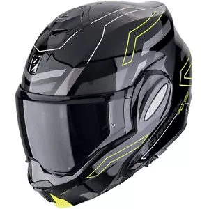 CASCO MOTO MODULARE 22.06 SCORPION EXO TECH EVO CONQUER NERO GIALLO FLUO TG S - Imagen 1 de 2