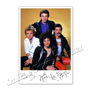 Queen Band - Freddie Mercury, Brian May, Roger Taylor und John Deacon Autogramm - Bild 1 von 1