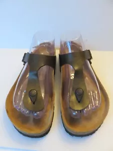 Birkenstock Damen Gizeh BS T-Riemen Größe 39 L8/M6 Metallic Bronze EUC - Bild 1 von 13