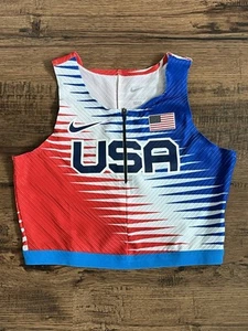 Nike Pro Elite Team USA Olympic Track & Field Bra Top "Red White" (size wmns L) - Bild 1 von 10