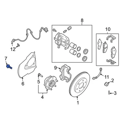 For Nissan TITAN 2023-2024 Nissan 41005ZC00A Brake Dust Shield Bolt — 第 1/4 张图片