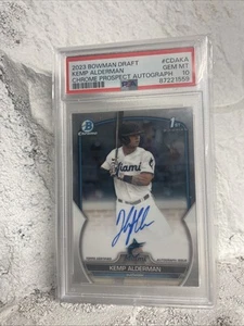2023 Bowman Draft - Chrome Prospect Autographs Kemp Alderman #CDA-KA (AU, RC) - Imagen 1 de 2