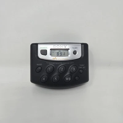 Radio portátil Sony Walkman SRF-M37V banda meteorológica AM/FM con clip para cinturón probado Foto 1 de 4
