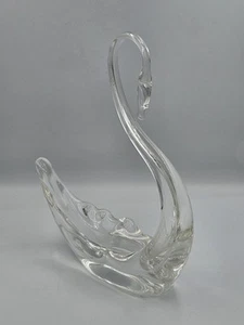 Figura de vidrio transparente Whitefriars Swan Flint 8" ENVÍO GRATUITO - Imagen 1 de 6