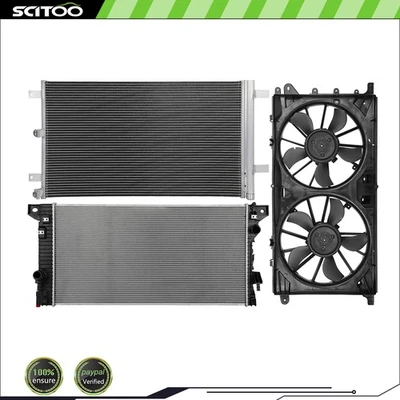 A/C Cooling Fan & Radiator & Condenser Kit For 2018-2019 Lincoln Navigator 3.5L Foto 1 de 4