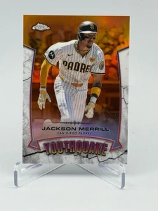 2025 Topps Chrome  Jackson Merrill Youthquake Orange 13/25 San Diego Padres YQ48 - Picture 1 of 3
