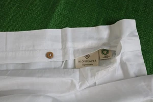 2 Bioweaves weiß Bio Baumwolle King Kissenbezüge Knopfverschluss - Bild 1 von 7