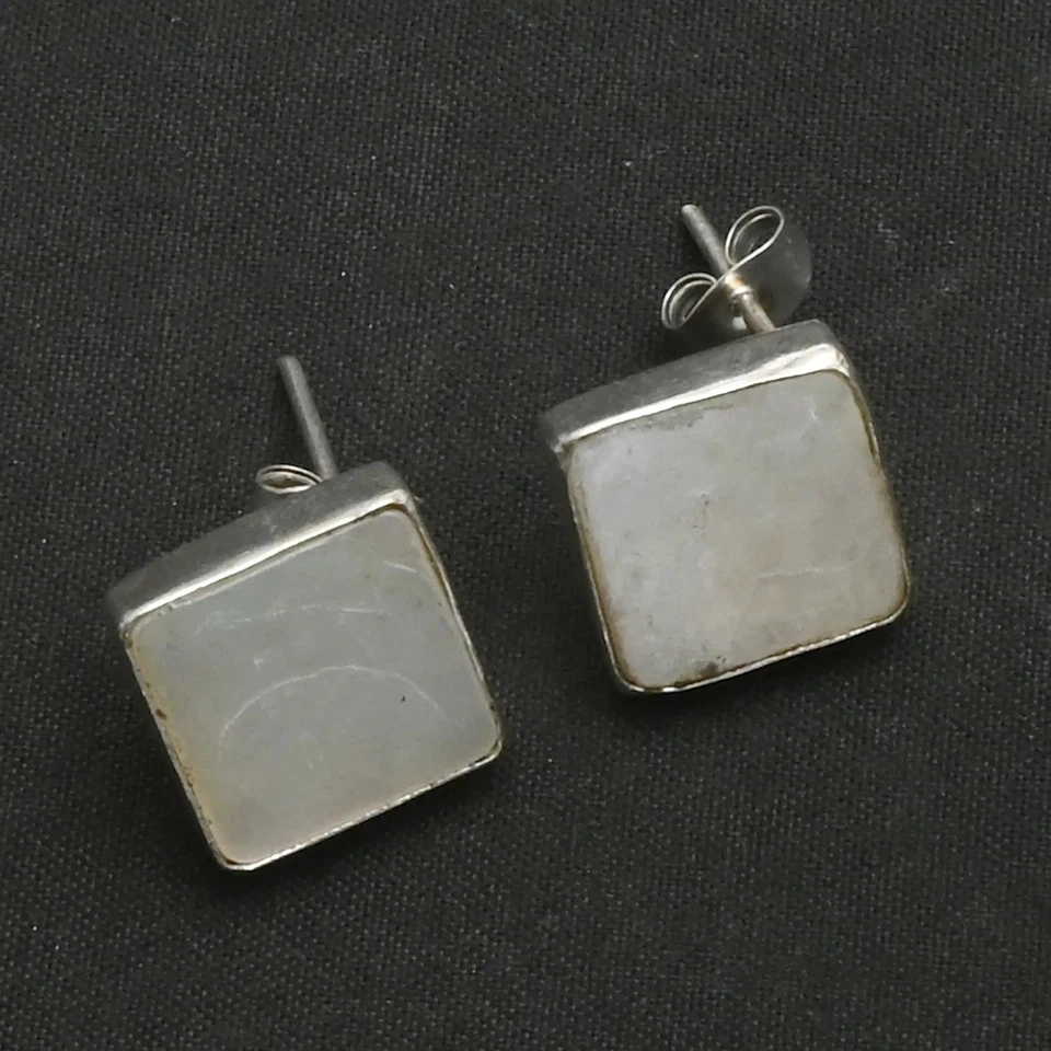 Aretes de piedras preciosas hechos a mano concha joyas para mujer 2,2" AE-12595 Foto 1 de 1