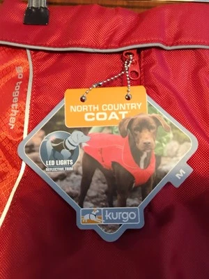 Kurgo North Country Dog Coat Fleece Lined, LED Light Size Medium Reflective NEW - Image 1 of 4