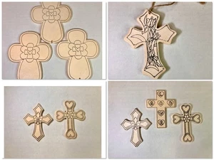 Juego de 8 manualidades para colorear con recorte cruzado de madera - Imagen 1 de 8
