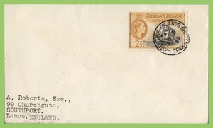 Falkland Islands Dependency 1962 QEII 2½d on Cover to England, Argentine Islands - Picture 1 of 2