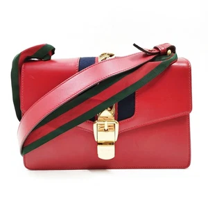 Gucci Shoulder Bag Sherry Line Red Leather 3973639 - Picture 1 of 11