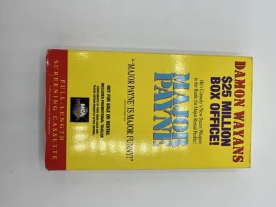 Major Payne VHS Tape Full Length Merchant Screening Comedy Military Damon Wayans - Image 1 of 4