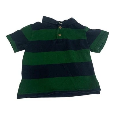 Camisa Polo Cherokee Niños Pequeños Talla 3T Verde Azul Marino Rayas Manga Corta Algodón Foto 1 de 4
