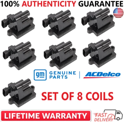 x8 GENUINE 12558693 ACDELCO Ignition Coils For 1999-2009 Chevrolet GMC Cadillac - Image 1 of 4