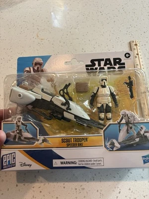 "Figura de acción Hasbro Star Wars Epic Hero World Scout Trooper Speeder Bike 3,75""" Foto 1 de 4