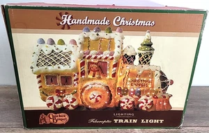 Vtg Cracker Barrel Christmas Express Train Ginger Bread Fiber Optic Lighted - Picture 1 of 10