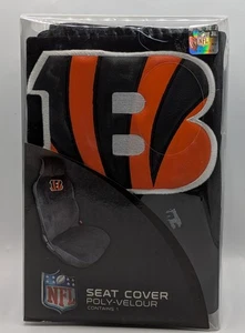 Cubierta de asiento de fútbol americano Cincinnati Bengals NFL polivelour NUEVO - Imagen 1 de 2