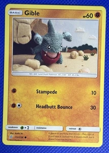 2019 Pokemon Gible #112/236 Sun & Moon Unified Minds - Picture 1 of 2