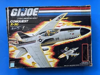 GI JOE ARAH 1986 X-30 CONQUEST 100% Complete W/SLIPSTREAM, BOX Blueprints HASBRO - Image 1 of 4
