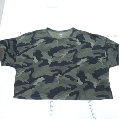 Old Navy Active EveryWear Crop T-Shirt Womens XL Multicolor Camouflage Pullover - Image 1 of 4