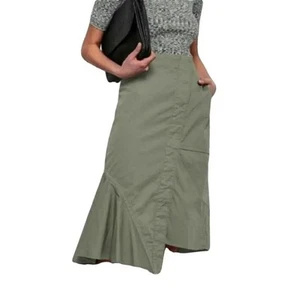 THEORY ASYMMETRICAL MOSS COTTON SKIRT SIZE 12 - Picture 1 of 10