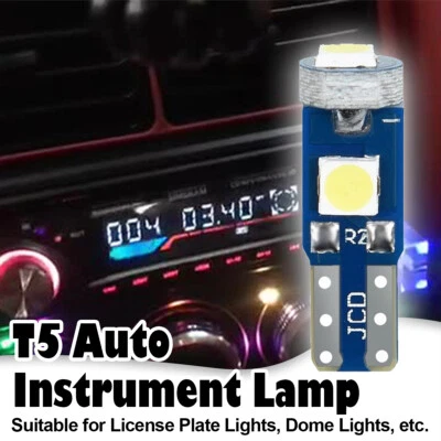 10X T5 Led Bulb Car Lights 3smd Lighting 12v Auto Instrument Lamp License Super - Image 1 of 4