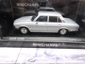 BMW 2500 " Neue Klasse " E3 Limousine Stufenheck 1968 silber Minichamps 1:43 - Bild 1 von 4